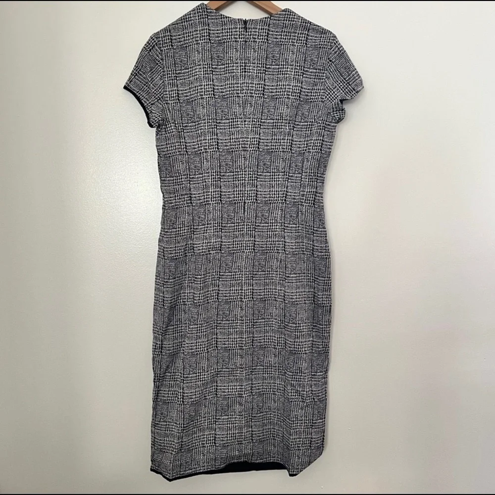 Escada Short Sleeve Glen Check Sheath Dress - Picture 3 of 8